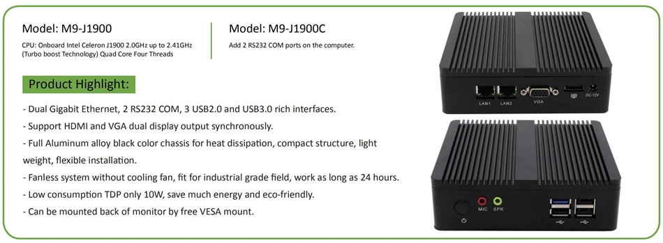 Процессор EGlobal fanless Мини ПК с сенсорным экраном Процессор 3160 J1900 4 ядра оконные рамы 7 10 Linux Dual NIC Pfsense маршрутизатор брандмауэра сервер AES-NI WI-FI