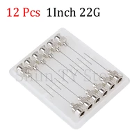 12 pcs 1 5 inch silver stainless steel 22ga connector glue head dispensing needle suitable for dispensing electronic components