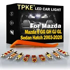 TPKE Canbus автомобильные лампы для Mazda 6 GG GH GJ GL седан люк 2003-2020 Автомобильный светодиодный внутренний Купол Карта багажника номерной знак комплект светильник