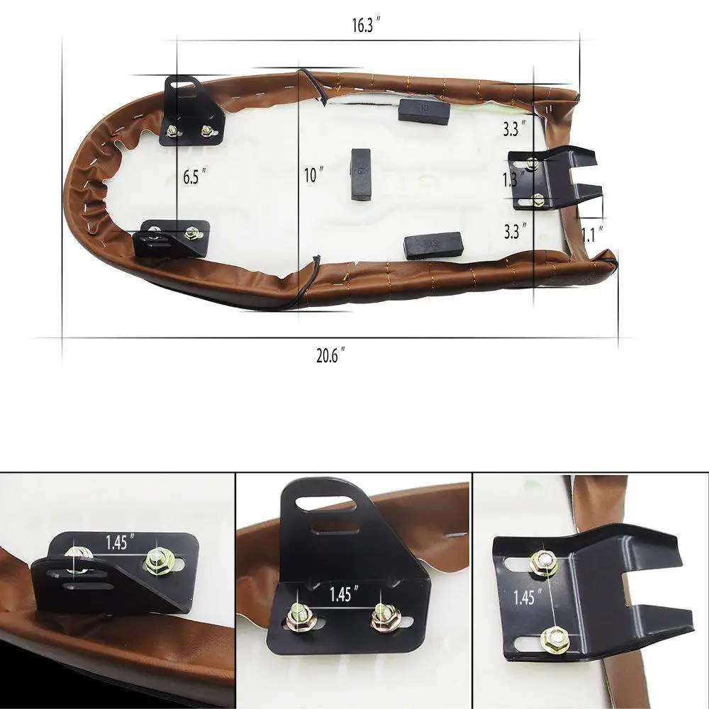 

Motorcycle Seat Saddle Cafe Racer Seat Flat Brat Vintage Retro Seat Cushion for H onda CB CL Y amaha SR XJ S UZUKI GS