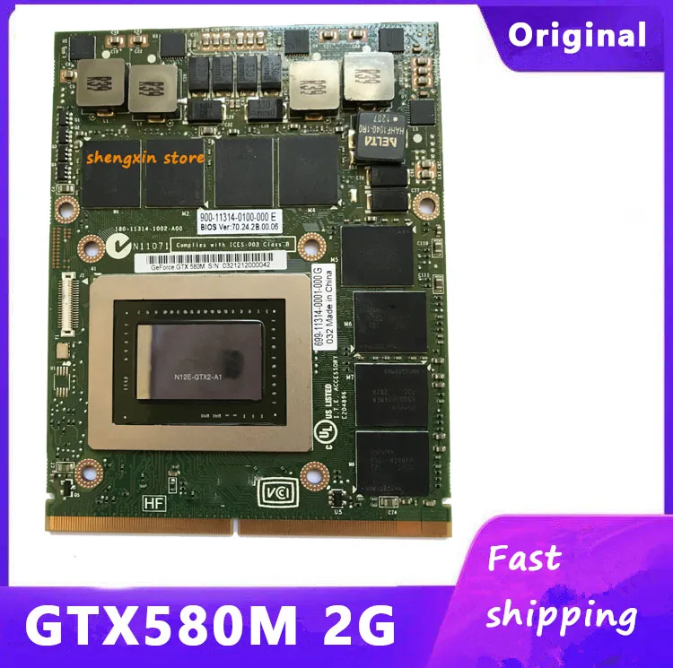 Лидер продаж! Видеокарта GTX580M GTX 580M 2 Гб vga для ноутбука Dell M18X M17x R2 R3 R4 тест