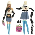 Лидер продаж, один комплект кукольной одежды NK, модное пальто, зимняя одежда, обувь, перчатки для Барби, аксессуары, кукла, лучшие подарки, игрушка для девочек