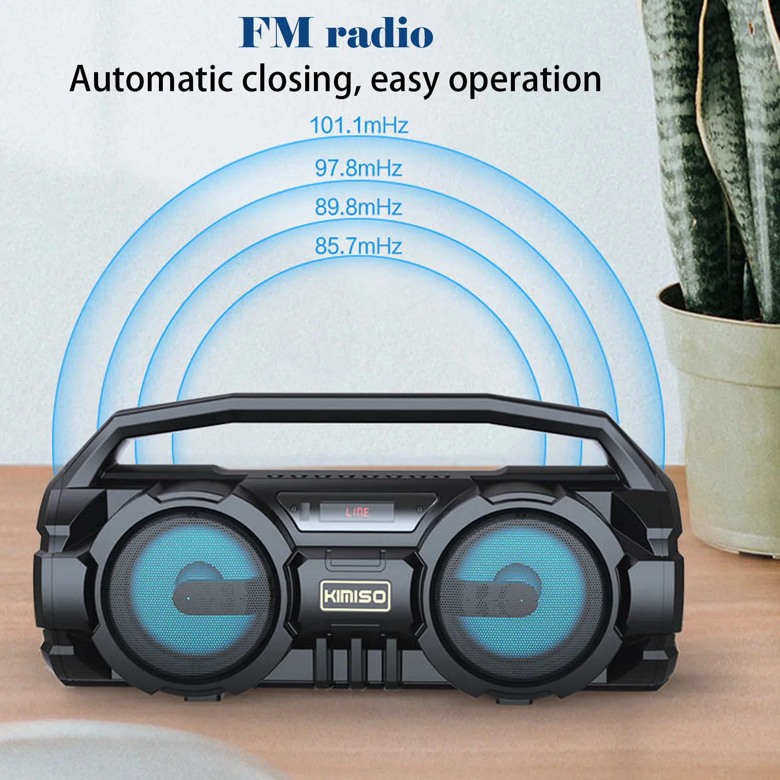 저렴한 블루투스 스피커 휴대용 야외 휴대용 서브 우퍼 마이크 서브 우퍼 FM 라디오 3D 서라운드 사운드 홈 파티 스피커