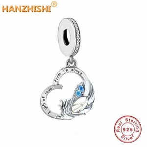 925 Sterling Silver A Gift Of Love From Up Above Charms Heart Beads Fit Original Brand Bracelet Necklace Jewelry Birthday Gift