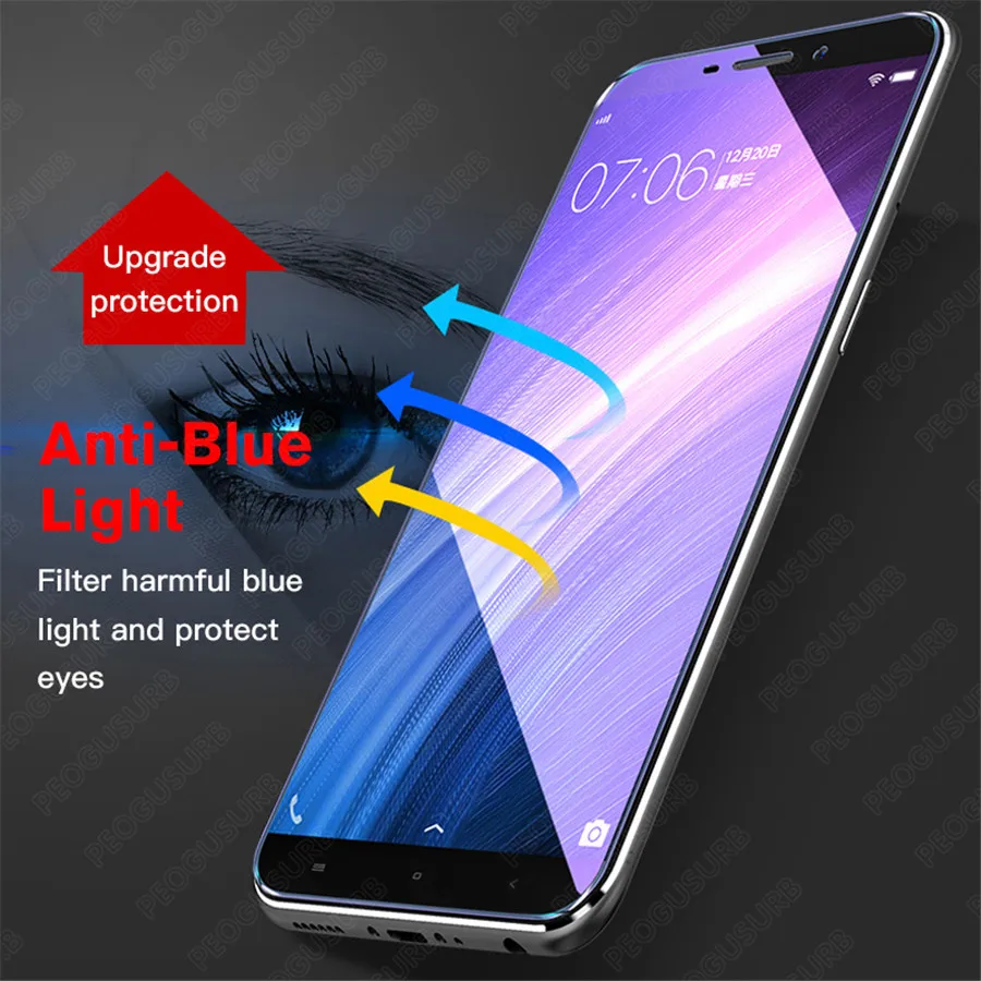 Anti blue Full Tempered Glass For Xiaomi Redmi Note 9 Pro 10 Screen Protector Redmi Note 8 9s Mi 9T 9 Lite Poco X3 Pro M3 X3Nfc