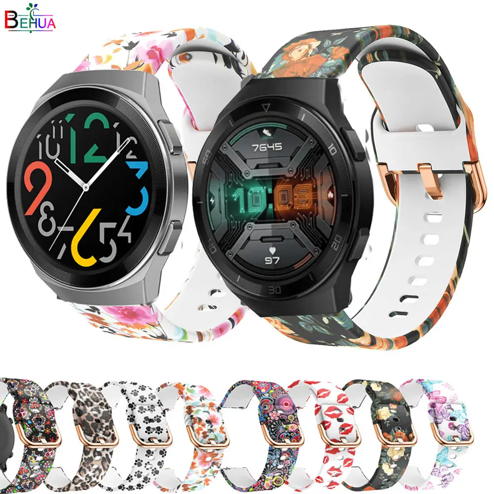 Ремешок силиконовый для смарт часов huawei watch gt 2e сменный Браслет Huami Amazfit GTR 47 мм/GT 2 46