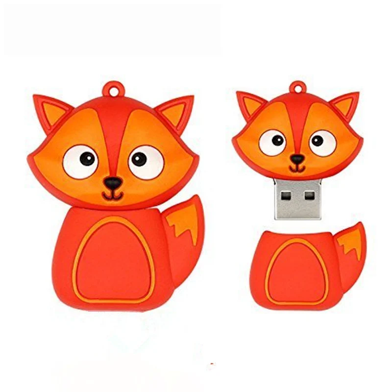 Usb флеш накопитель с рисунком Красной лисы 4/16/32/64 ГБ 128/256 ГБ|USB флэш-накопители| |
