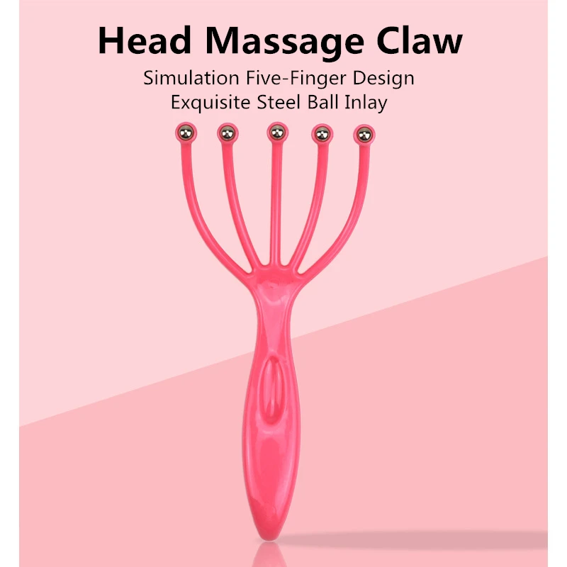 Для головы и шеи массажер гребень ролик «Five Finger», «когти Сталь шаровой головкой, массажные релаксирующие «Five Finger», «массажер для головы Y0507