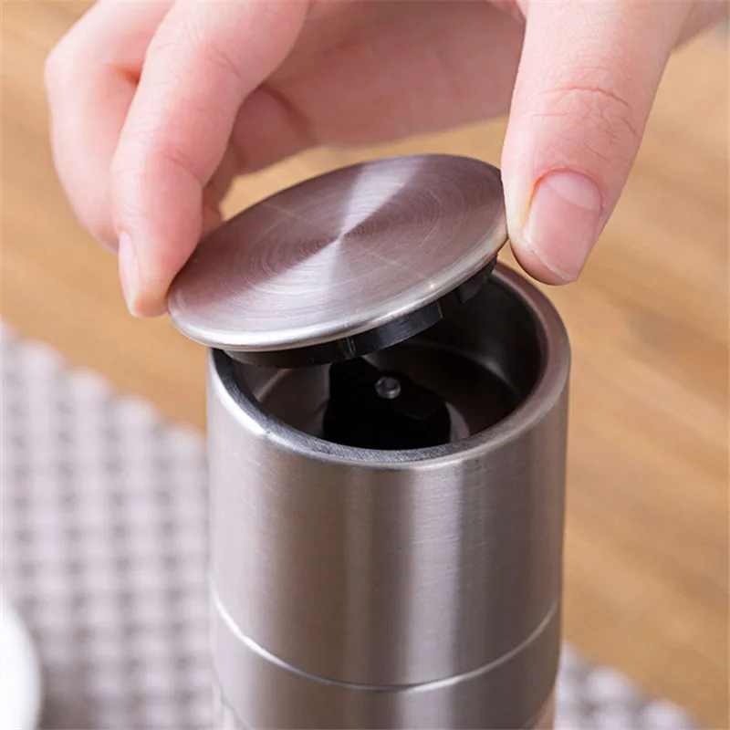 Salt Shakers 2 in 1 Double Head Stainless Steel Manual Pepper Mill Grinder Transparent Barbecue Seasoning Tank Cooking Tool | Дом и сад