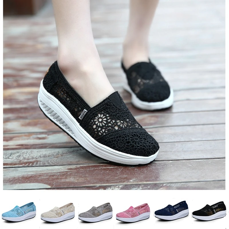 Walking Shoes for Women New Platform Chunky Sneakers Zapatos De Mujer Outdoor Sports Mesh Breathable Sock Footwear Walking Shoes