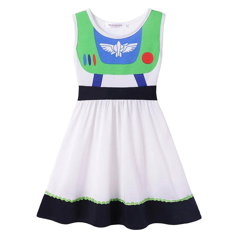 Buzz Dress 01 VOGUEON Toy Story 4 Woody Bo платье-пачка с маской для девочек Forky Buzz Lightyear Jessie нарядное платье костюм на Хэллоуин - Цвет: Buzz Dress 01