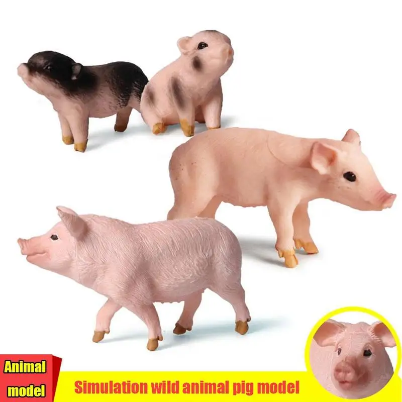 

Simulated wild boar Pig Model Farm Animal Pig Family Set Figurines Action Figure Educational Toys for kids Home Decor