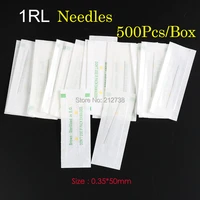 free shipping 1rl 500pcs sterilized stainless steel permanent makeup needles normal needles eyebrow tattoo needles