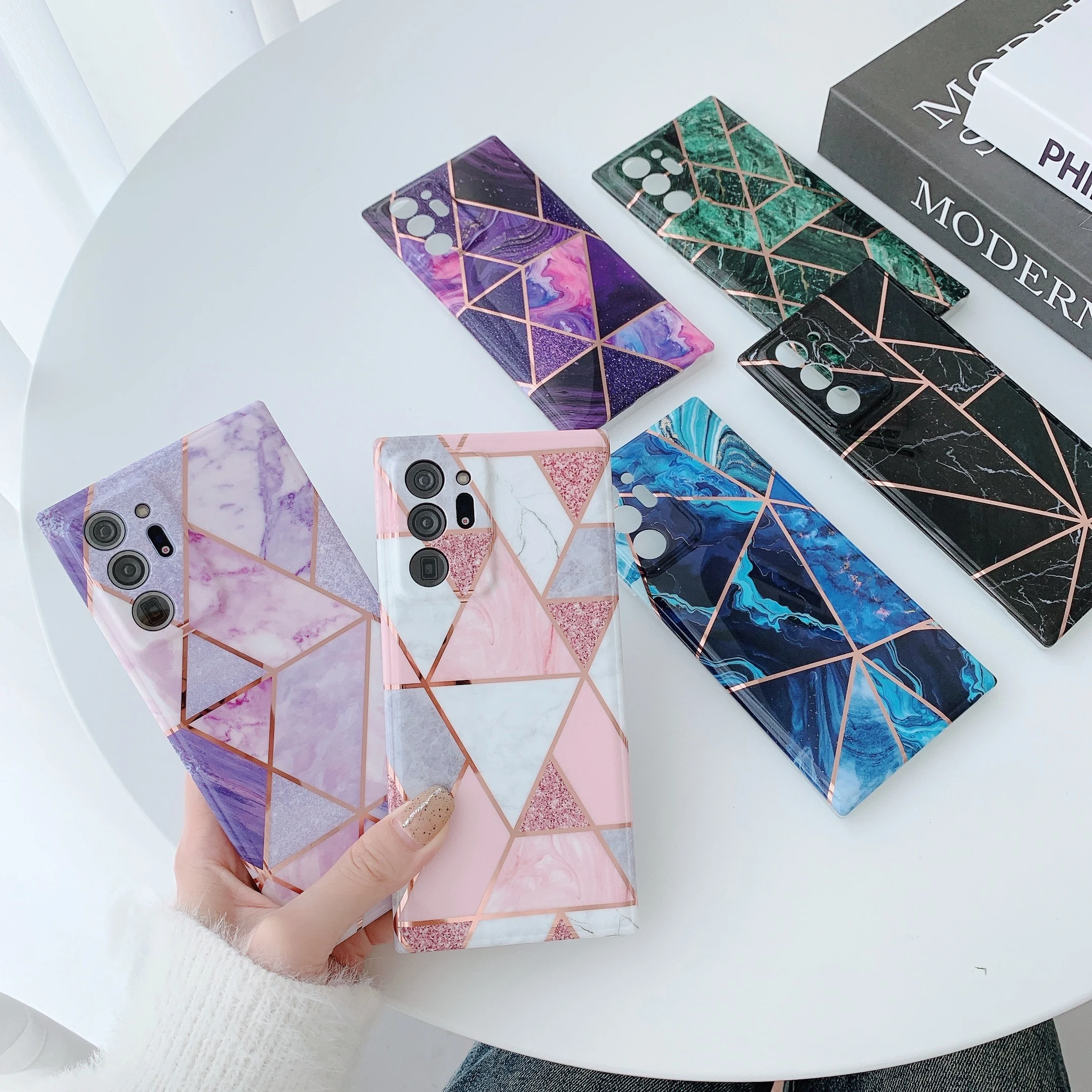 

Luxury Bronzing Marble Soft Silicon Phone Case for Samsung Galaxy S8 S9 S10 S20 FE Plus Note 8 9 10 Pro 20 Ultra S21 S30 Cover