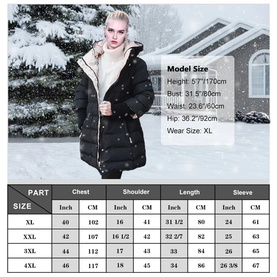 2021 Womens Winter Jacket Fashion High Collar Hooded Cotton-Padded Parka Female Long Quilted Coat Plus Size 4XL