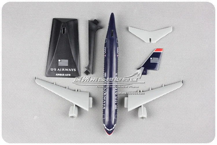 

17CM 1:200 Plastic Air American US Airways Airbus 319 A319 Airlines Aircraft DIY Assembled Assembly airplane model Plane
