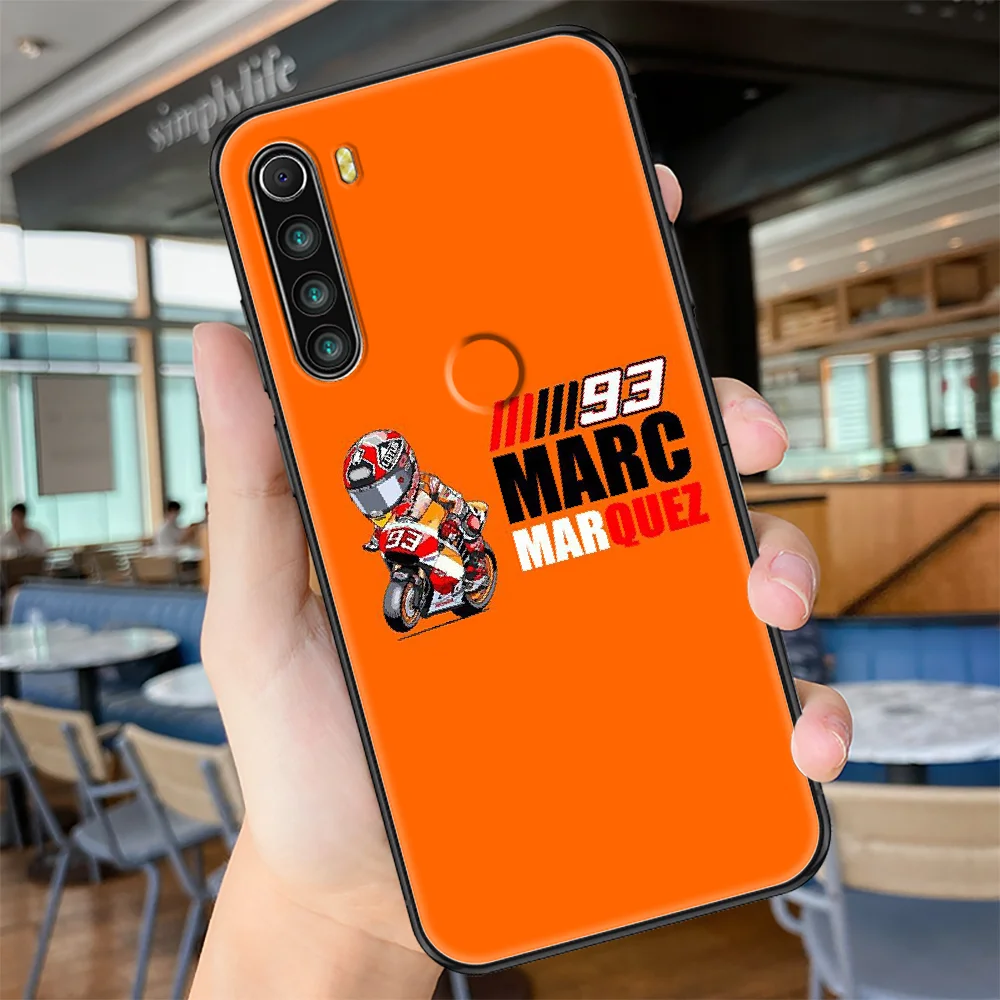 

Moto Gp 93 Marc Marquez Phone case For Xiaomi Redmi Note 7 7A 8 8T 9 9A 9S 10 K30 Pro Ultra black luxury cover silicone