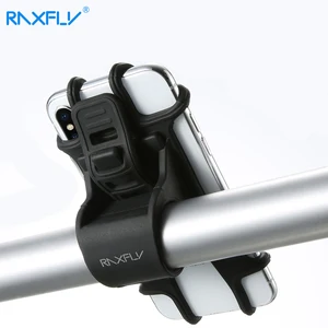 raxfly 6 5 inch silicone bicycle phone holder for iphone 11 12 pro max 8 xr non slip adjustable bike mount bracket phone holder free global shipping