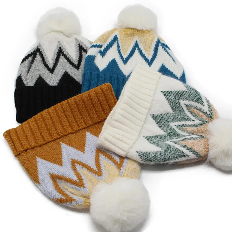 Beanies Hat for Women Winter Warm Rabbit Skullies Soft Autumn Girls Ladies Knitted Hats Female Balaclava Gorras Cap | Аксессуары для