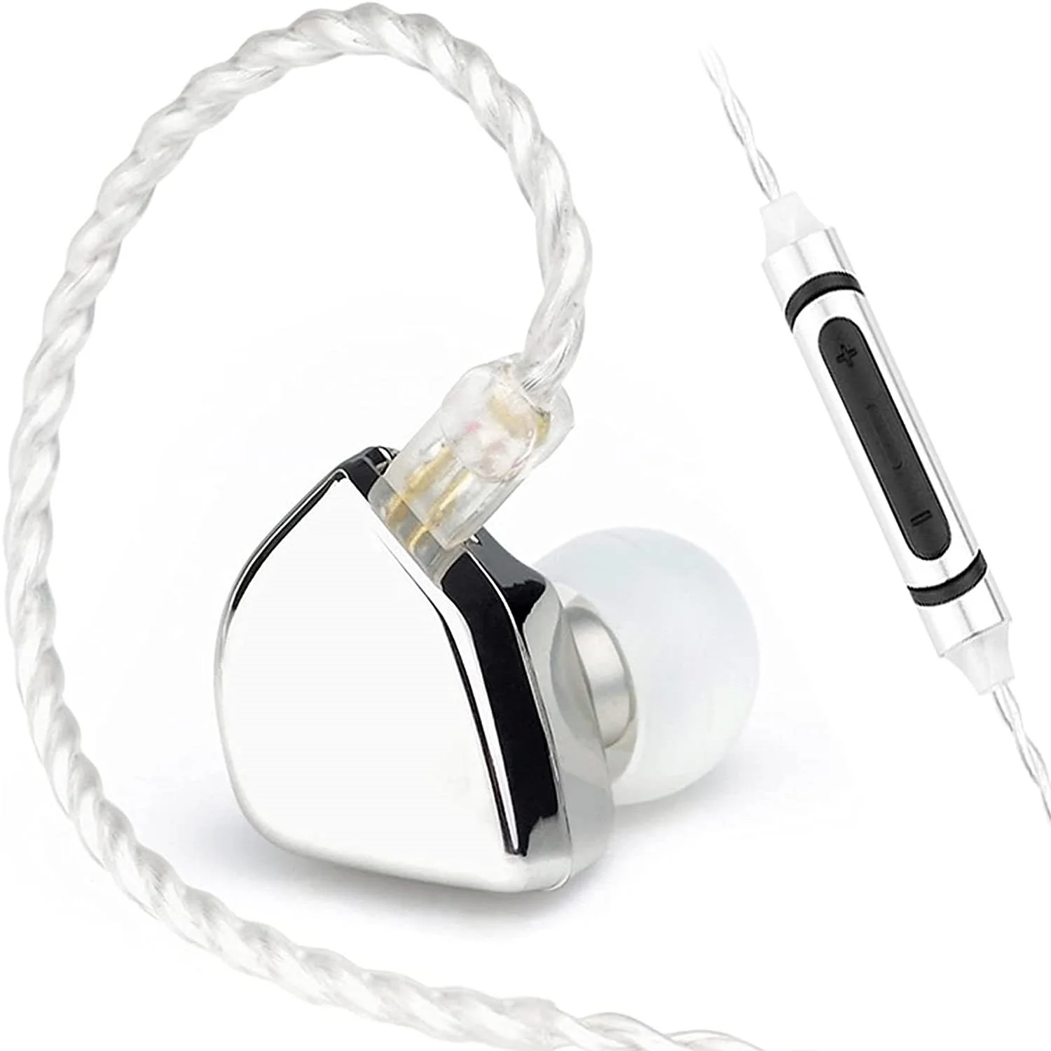 Наушники HZSOUND с зеркальным сердечком 10 мм проводные Hi-Fi наушники углеродным