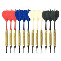12pcsset soft nylon tip darts pc shaft for electronic plastic dartboard home bar random color