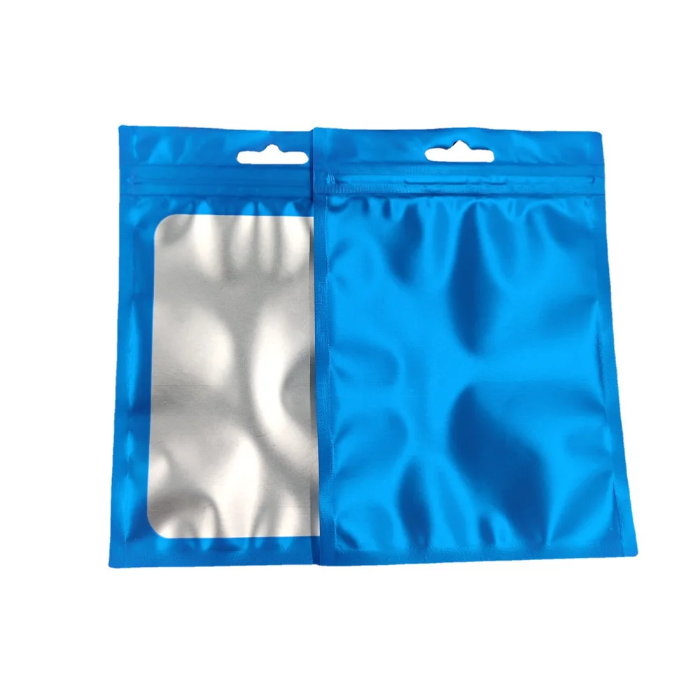 

Packing Bag Seal Zipper Clear Window Jewelry Non-toxic 7.5*12cm Food 100pcs Packaging Bags