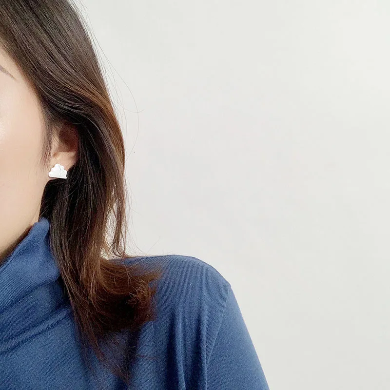 Женские серьги пусеты в форме кошки винтажные массивные чайного горшка