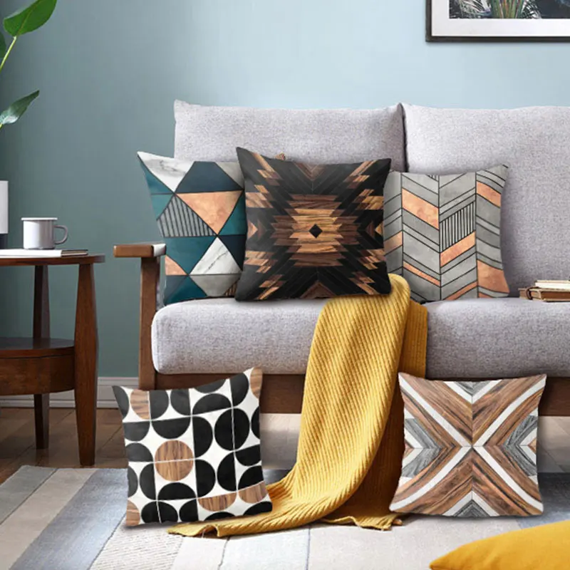 

Наволочка под дерево 45x45 см, в этническом стиле, Скандинавская богемная наволочка под коричневое дерево, наволочка для подушек, украшение дл...