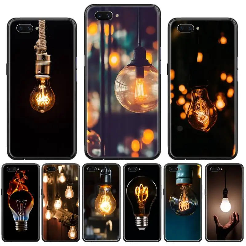 

light bulb bling shine Phone Case For OPPO F 1S 7 9 K1 A77 F3 RENO F11 A5 A9 2020 A73S R15 REALME PRO