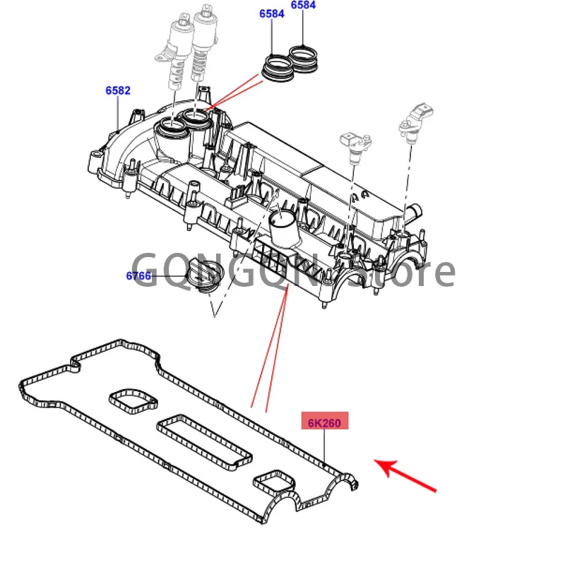 

CAR gasket-valve rocker cover 2006-2021lan dro ve rfr eel and er 2ra nge rov ere voq uer ang ero ver ran ger ove rsp or tdi sco
