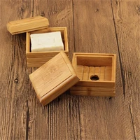 soap tray holder storage natural durable bamboo soap dish environmental wooden soap rack cover plate box container for bathroom