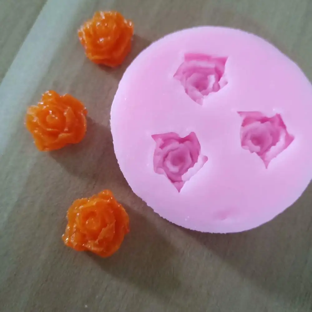 Творческий силиконовая формочка для леденцов розы Fondant Mold (сахарная) форма