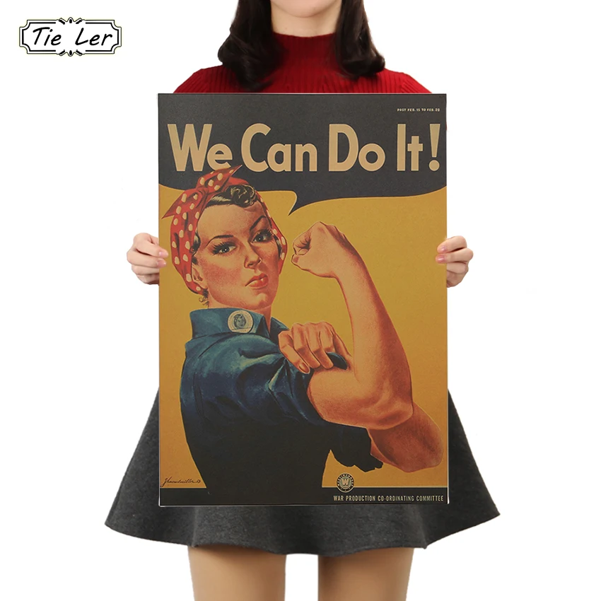 TIE LER мы можем сделать это крафт бумага украшение кино плакаты винтажный постер