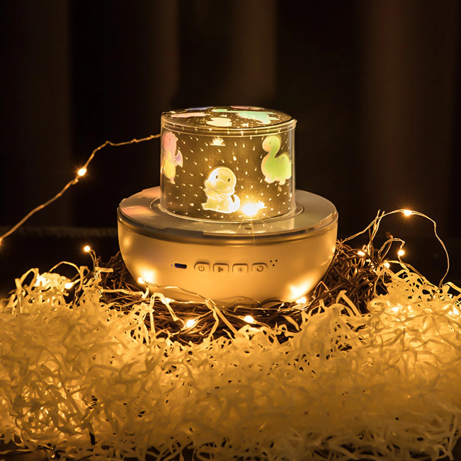 

Romantic Gifts Led Night Lights Flood Light For Christmas Bedroom Decor Festival Creative Rotating Eggshell Projection Lamp