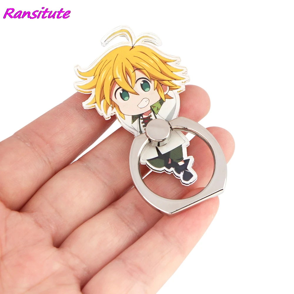 r1687 anime boy cartoon fashion ring metal mobile phone accessories rotating ring bracket lazy desktop anti fall bracket gifts free global shipping