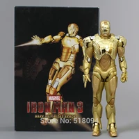 new arrival super hero iron man mark xxi golden armor action figure