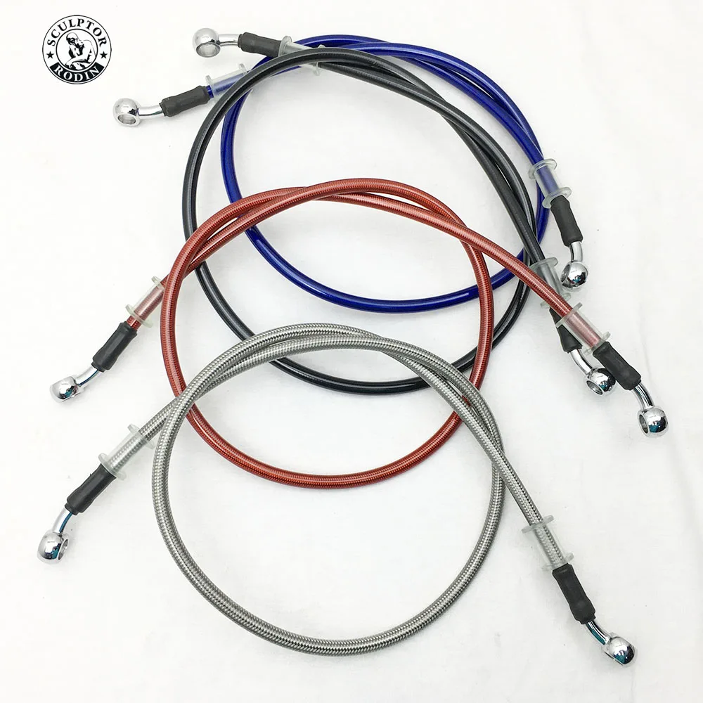 

Motorcycle Dirt Bike Braided Steel Hydraulic Reinforce Brake line Clutch Oil Hose Tube 500 To 1500mm Universal Fit Racing