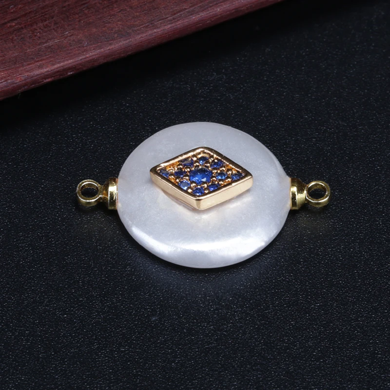 Cz кристалл микро вымощенное золото защита от сглаза шарм из белого