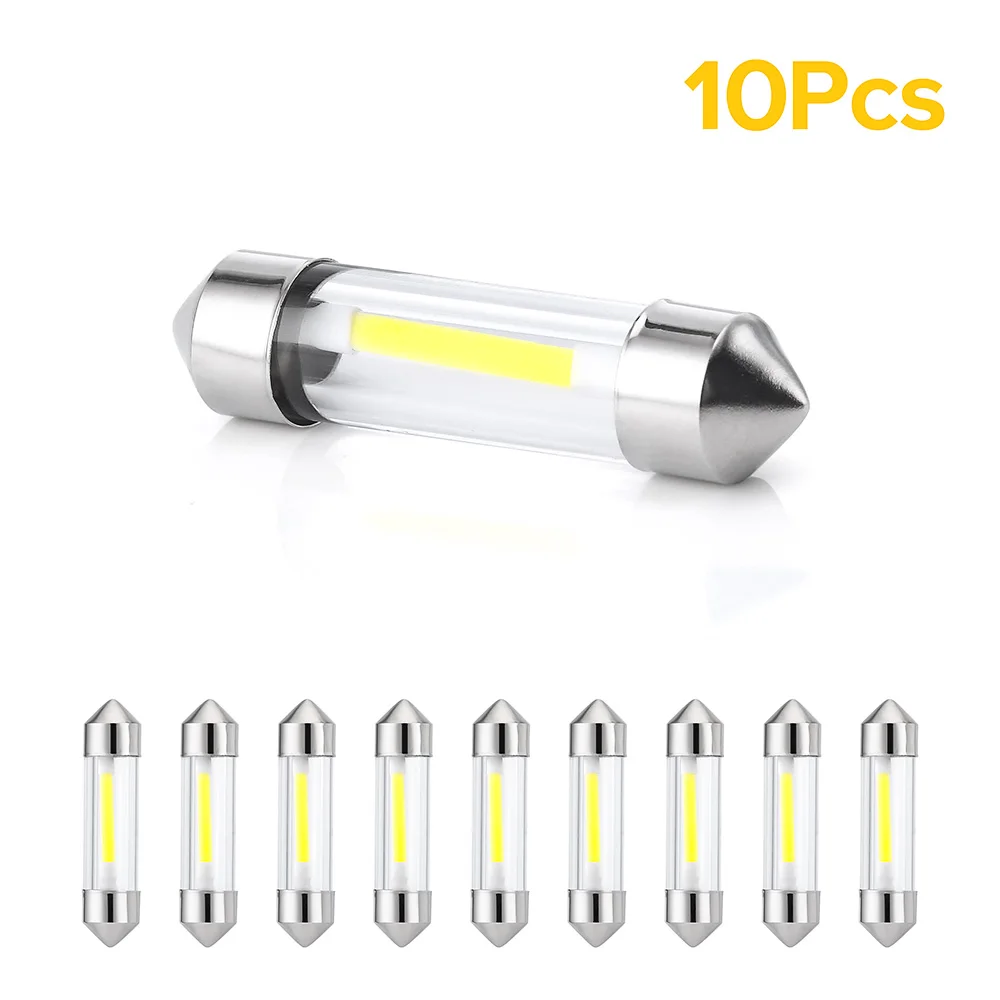 

10 PCS Car LED Festoon Dome 36mm C5W LED Interior Car Light Bulbs Cold White Reading License Plate Lamp led Light Bulb 12V