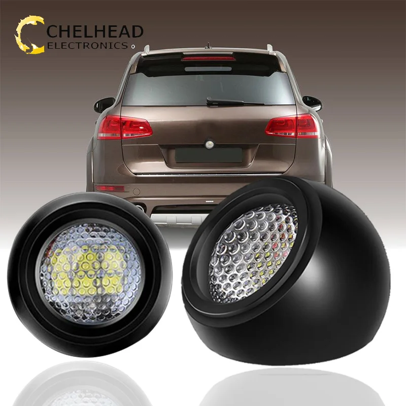 

2pcs 6W Car Led Parking Light 6500K Auto Driving Auxiliary Reverse Lights Backup Reversing Signal Lamp for Universal Vehicle