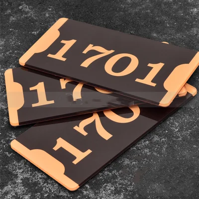 150x75mm house number retro style acrylic door number Custom door plate apartment Hotel name plate Suitable for 1-4 numbers