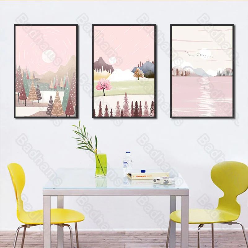 

Canvas Children's Room Decoration Painting Princess Room Decoration Nordic Style Girl Bedroom Wall Decoration Painting Mural