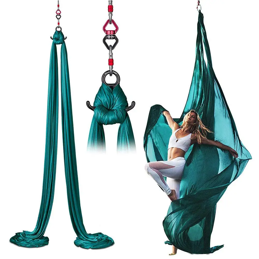 Yoga Hammock Set Aerial Yoga Hammock Acrobatic Dance Yoga Fitness Accessories Aerial Silk Fabric Yoga Swing For Home Outdoor