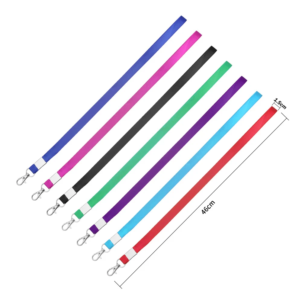 

Neck Strap Lanyards With Lobster Clasp For ID Badge Holder 5Pcs Durable