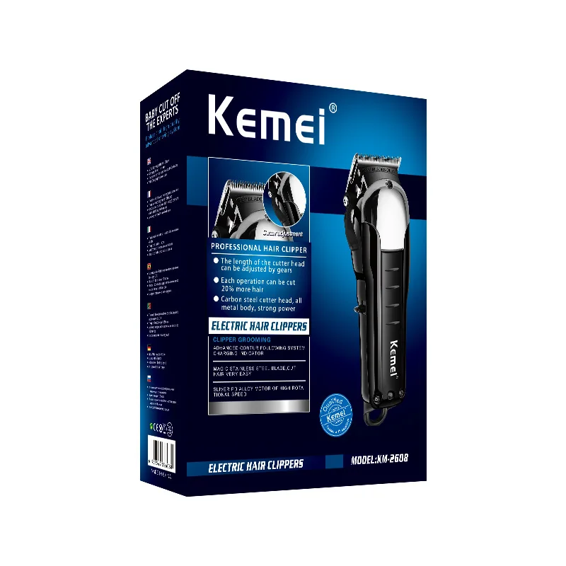 

Kemei Hair Clipper Haircut Machine Barber Clippers Hair Cutting Machines Professional Trimmer Cordless Cable Barber Shop Knife