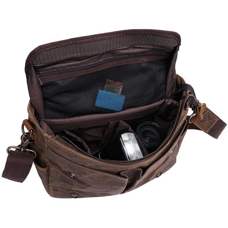 Винтажный Ретро батик холст Водонепроницаемая камера на плечо Повседневная