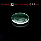 Диаметр 22 мм фокусное расстояние 25,9 мм оптический двойной выпуклый объектив Заводская оптическая стеклянная призма и линза на заказ