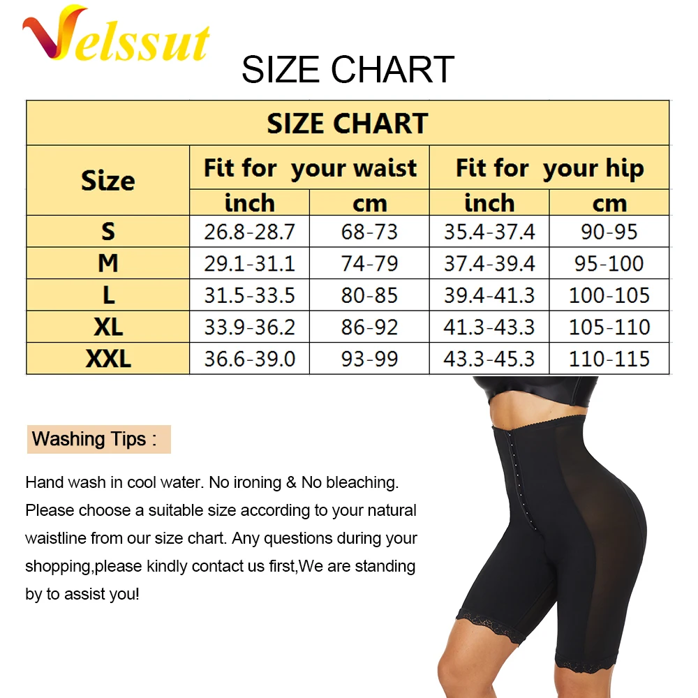 Velssut Women High Waist Butt Lifter Tummy Control Panties Body Shapewear Slimming Pants Waist Trainer Body Shaper Shapewear