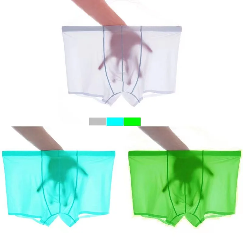 5/3/pcs/Lot  Men's Underwear Boxer Mesh Men's Ice Silk Ventilation Breathable Cool Men's Underwear Mesh Shorts