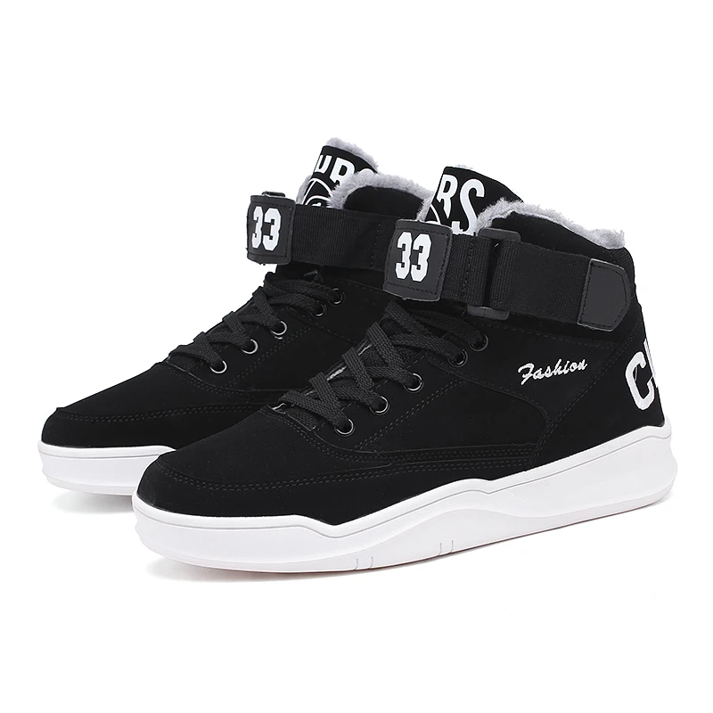 Мужские зимние ботинки теплые меховые плюшевые высокие кроссовки мужская обувь